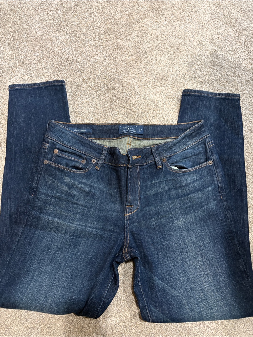 Lucky Brand Women's Lolita Skinny Dark Blue Jeans, Size 10/30